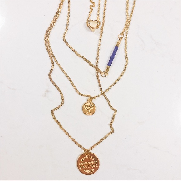 💜Chic Four Layers Gold Pendant Chocker Necklace - Picture 3 of 4